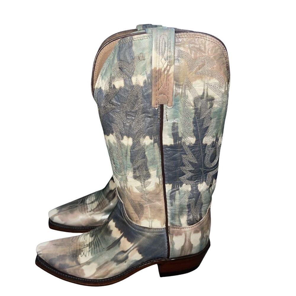 Lucchese 1883 Camouflage Colorsplash Snip Toe Cowgirl Boots 7 Western Rodeo NWOB